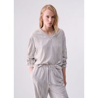 liu jo jersey sudadera en terciopelo crinkle para mujer