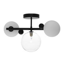 lampara de arana de acero pintado de negro cm l41 p27 h27