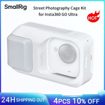 Kit de Jaula SmallRig para Fotografía Urbana para Insta360 GO Ultra con Correa de Muñeca Ajustable, Agarre Ergonómico y Orificio de Localización de 1/4