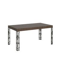mesa extensible 80x160244 cm ghibli nogal estructura antracita