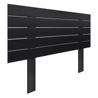 cabecero de madera reciclada dm estilo palet horizontal con patas 90x115cm camas 90 - negro solido