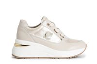 corriendo en nailon beige