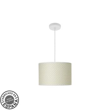 Colgante moda 1xe27 blanco/cañizo blanco regx30x3