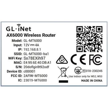 Router GL.iNet Flint 2 WiFi 6 Dual 2,5G 6 Gbps OpenVPN WireGuard