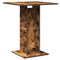 mesa de bistro madera contrachapada roble ahumado 60x60x75 cm