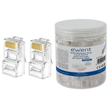 Ewent EasyConnect IM1206 Conector Modular RJ45 CAT6 U/UTP 100 Unidades