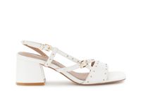 sandalias efecto piel con cordones exteriores white 39