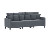vidaxl sofa de 3 plazas terciopelo gris oscuro 180 cm