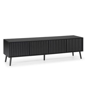 Mueble tv 4 puertas color negro