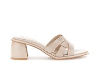 sandalias efecto naplak con costuras decorativas beige 40