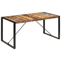mesa de comedor de madera maciza reciclada 160x80x75 cm vidaxl