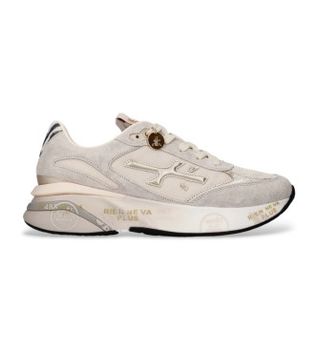 Premiata para mujer. MOERUND Zapatillas de piel Moerund blanco roto (38), Plano, Cordones, Casual