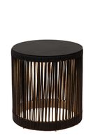 lampara de suelo de poliester con 1 led integrado negro