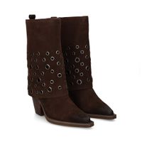 alma en pena botas con tacon mujer - marron talla 40
