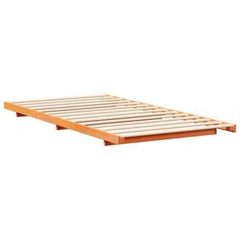 Estructura De Cama Marrón Cera 90 X 210 Cm