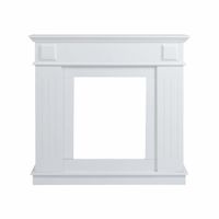 chimenea decorativa de imitacion 109x26x100 cm en mdf blanca