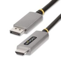startechcom cable adaptador de 2m displayport a hdmi - 8k 60hz - 4k 144hz - hdr10 - conversor de vadeo activo dp 14 a hdmi 21 - convertidor displayport a hdmi
