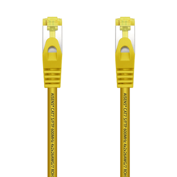AISENS Cable De Red Latiguillo RJ45 LSZH Cat 7 600 MHz S FTP PIMF AWG26 Amarillo 2 0 m