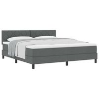 cama tapizada 203x180x88 cm  - gris