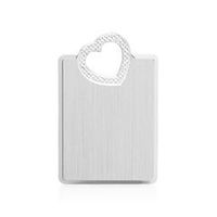 colgante de plata 925 con corazon grabable