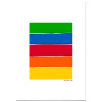panorama cuadro de aluminio agatha ruiz de la prada arcoiris bandera 70x100 cm
