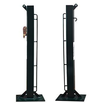 Juego Postes De Padel Fijos Cuadrado 80 X 80 Mm Con Base Para Atornillar -