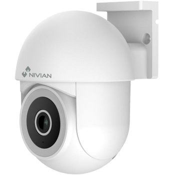 Nivian NVS-IPC-0S4-L-MINI Cámara de Seguridad Exterior PTZ WiFi IP SuperHD 2K 355º Visión Nocturna