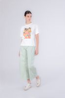 camiseta con estampado y eslogan la douce vitamine off white