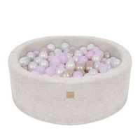 piscina de bolas para ninos 90x30cm boucle champan crudo