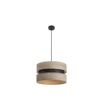 Colgante Colet 1xe27 Negro/madera Gris Regx40x40 Cm