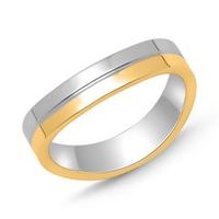 anillo para hombre plata 925 parcialmente chapado en oro