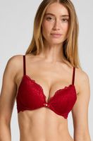 hunkemoller sujetador push-up de aros preformado marine rojo