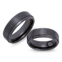 exclusivas alianzas de boda de ceramica negra resistentes a los aranazos