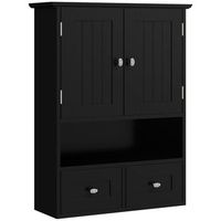 armario de bano mural de mdf con puertas dobles sin marca modelo mural 508 x 178 x 66 cm r negro