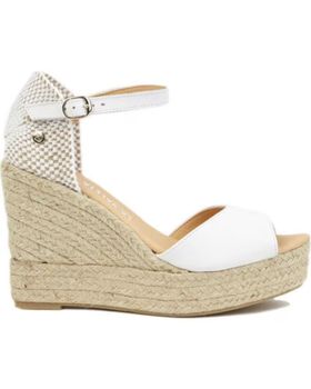 de LA VALETA LA VALETA SANDALIAS CHARLENE PEEP TOE BLANCO