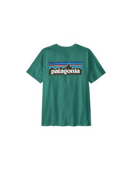 Camiseta Patagonia M'S P-6 Logo Hombre Gema verde