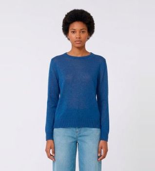 Weekend Max Mara para mujer. 2615361132600 Jersey Atzeco azul (L), Casual, Lino