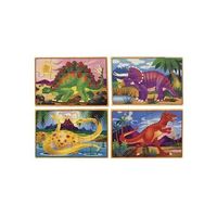 puzzle de dinosaurios en caja de madera toy partner - 13791