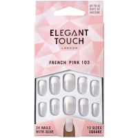 elegant touch natural french nails - 103 m pink fade tip