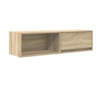 mueble de tv de roble sonoma 100x31x255cm madera de ingenieria