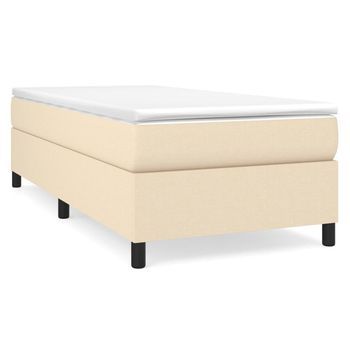 Cama Tapizada 203x80x35 Cm Tejido - Crema