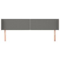 cabecero cama mueble de dormitorio de tela oscuro 183 x 16 x 7888 cm gris m020007637