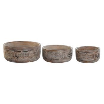 Centro Mesa Set 3 Mango 30,5x30,5x12,7 Natural