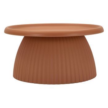 Mesita Auxiliar De Pp Color Ladrillo Ø 70 × 35