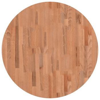Tablero Redondo De Madera Maciza De Haya Ø80x1,5cm Vidaxl