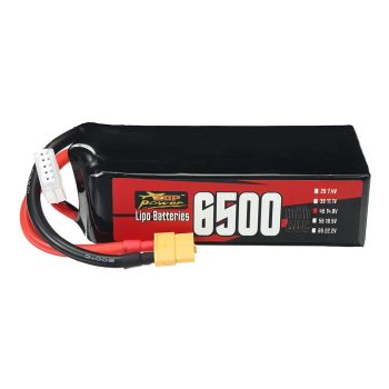 Batería LiPo ZOP Power 4S 14.8V 6500mAh 30C 96.2Wh con enchufe XT60 para Drone RC FPV Racing Avión