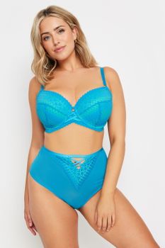 Yours Bragas Altas Azules De Malla