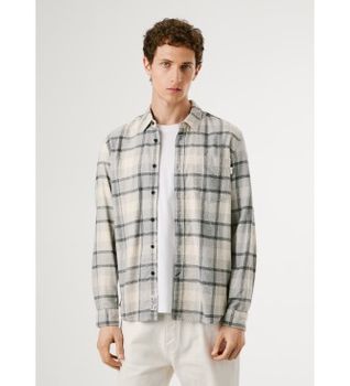 Pepe Jeans para hombre. PM3090829 Camisa Clue gris (XL), Casual, Algodón, Manga larga