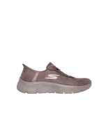 zapatillas skechers slip-ins go walk flex marron textile mujer