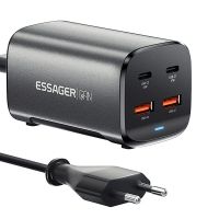 tecnologia gan cargador usb pd de 67w mensaje es-cd35 de 4 puertos 2usb-a2usb-c pd30 qc40 afc fcp scp pps bc12 dcp